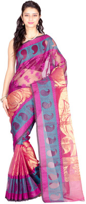 

Chandrakala Self Design Banarasi Cotton Saree(Multicolor), Pink