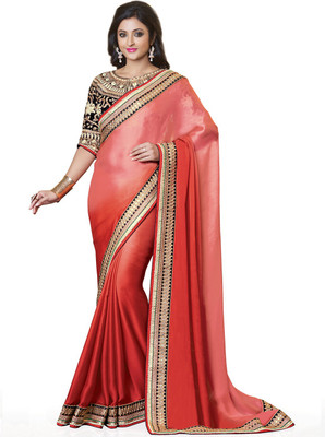 

Saara Solid Fashion Chiffon Saree(Red)