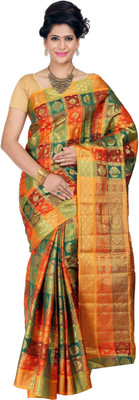 

Mimosa Printed Kanjivaram Art Silk Saree(Gold)