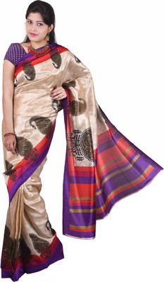 

Right Shape Printed Bollywood Art Silk Saree(Purple)