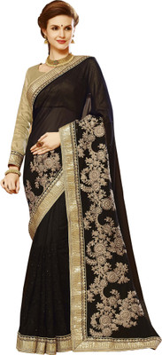 

Indian E Fashion Embroidered Bollywood Georgette Saree(Black)