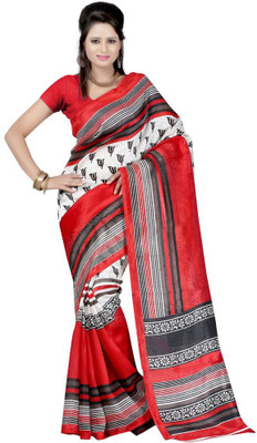 

Softdeal Printed Bhagalpuri Printed Silk Saree(Pink)