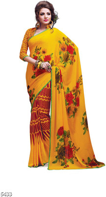 

Ridham Sarees Printed Fashion Handloom Chiffon Saree(Multicolor)