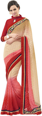 

Desi Butik Embroidered Fashion Georgette Saree(Multicolor)
