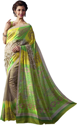 Sunaina Printed Fashion Cotton Saree(Multicolor)