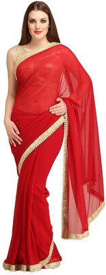 

Stylezone Self Design Fashion Chiffon Saree(Red)
