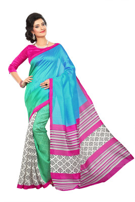 

JTInternational Printed Manipuri Silk Saree(Multicolor)