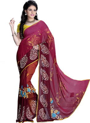 

Khushali Self Design, Printed Fashion Georgette Saree(Magenta, Multicolor)