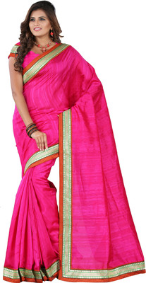 

It's Banii Woven Banarasi Handloom Banarasi Silk Saree(Pink)
