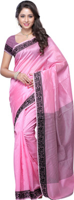 

Mimosa Woven Banarasi Handloom Banarasi Silk Saree(Pink)