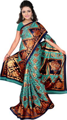 

Jiya Self Design, Printed Fashion Georgette Saree(Green, Multicolor)