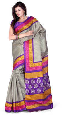 

Cenizas Solid Fashion Art Silk Saree(Multicolor), Purple