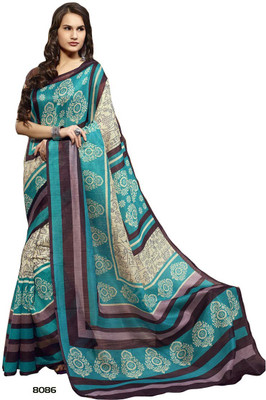 

Shoppie Zone Printed Daily Wear Silk Saree(Multicolor, Blue), Blue;multicolor