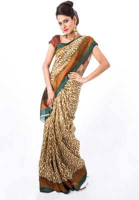 

Cenizas Self Design Fashion Silk Saree(Multicolor), Green