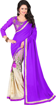 

Lovelylook Printed Daily Wear Georgette Saree(Purple, Multicolor)