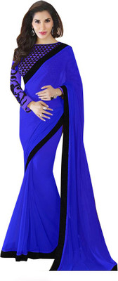 

Asha Fashion Embroidered Bollywood Georgette Saree(Blue)