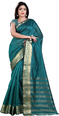 

Weavedeal Solid Banarasi Chanderi Saree(Light Green)