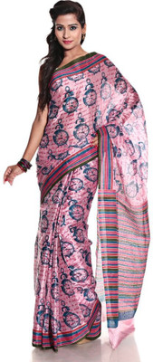 

AVR FASHIONS Printed Daily Wear Cotton Saree(Pink)