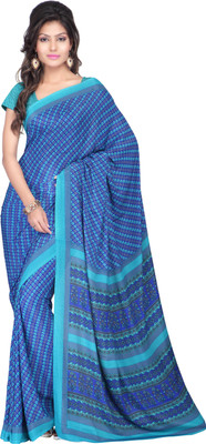 

Goodfeel Floral Print Fashion Crepe Saree(Multicolor), Blue