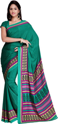 

Goodfeel Floral Print Fashion Silk Saree(Multicolor), Green