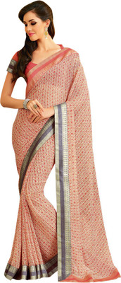 Vishal Printed Fashion Georgette Saree(Beige)