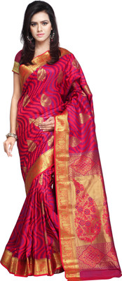 

Varkala Silk Sarees Printed Kanjivaram Silk Saree(Red)