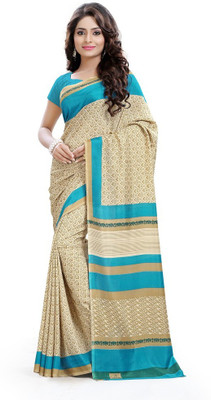 AJS Printed Bollywood Art Silk Saree(Multicolor)