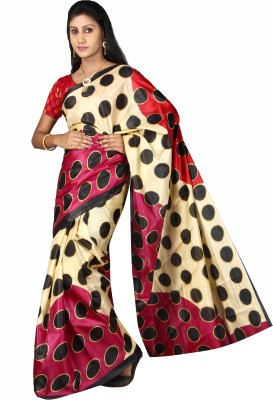 

Anushree Saree Printed Fashion Silk Saree(Multicolor), Pink