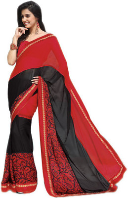 

Indian Wear Online Printed Fashion Pure Chiffon Saree(Multicolor)