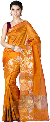 

Chandrakala Woven Banarasi Banarasi Silk Saree(Gold)