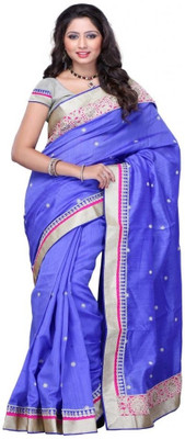 

Meghdoot Self Design Fashion Silk Saree(Blue)