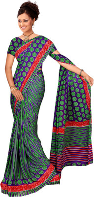 

Vardan Prints Printed Bollywood Georgette Saree(Green, Blue), Blue;green