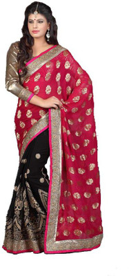 

Stylezone Embroidered Fashion Viscose Saree(Red)