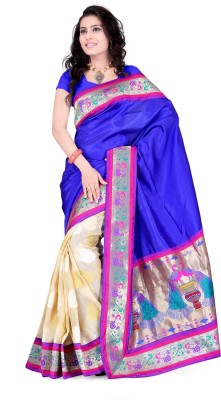 

Weavedeal Embellished, Self Design Banarasi Banarasi Silk, Brocade Saree(Blue)