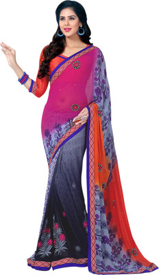 

Saara Embroidered Fashion Georgette Saree(Multicolor)