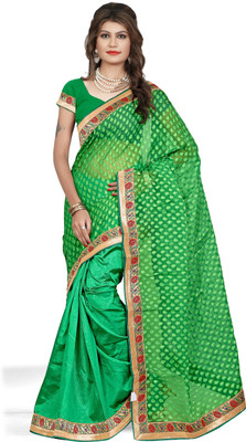 

Weavedeal Embellished Banarasi Art Silk Saree(Green)