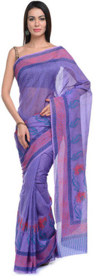 

NIKA Printed Chanderi Chanderi Saree(Red)