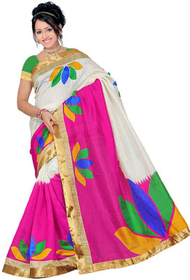 

Mathura Printed Paithani Cotton Saree(Multicolor)