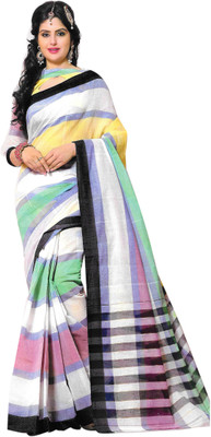 Kaveri Striped Fashion Cotton Saree(Multicolor)
