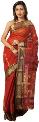 

Rajib's Creation Embroidered Fashion Handloom Cotton Saree(Multicolor)