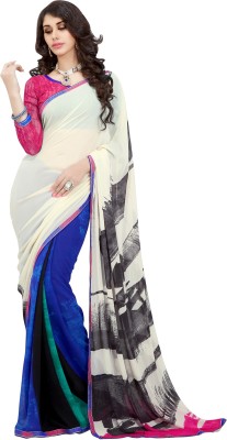 

Khoobee Self Design, Printed Fashion Georgette Saree(Multicolor, Blue), Blue;multicolor