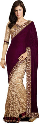 

Shoppershopee Embroidered Fashion Georgette Saree(Maroon)