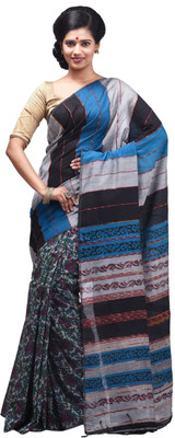 

monidipa Self Design Fashion Cotton Saree(Blue)