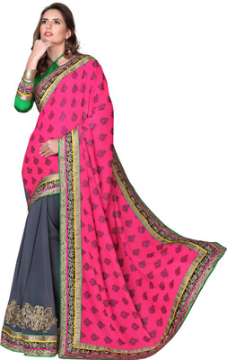

Ewows Solid Fashion Art Silk Saree(Multicolor), Pink;silver