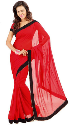 

Shree Creation Embellished Bollywood Georgette Saree(Red