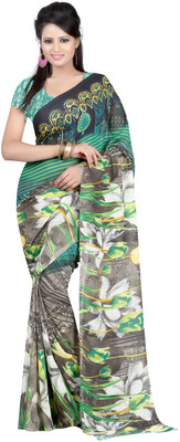 

Jaipur Kurti Printed Daily Wear Georgette Saree(Grey)