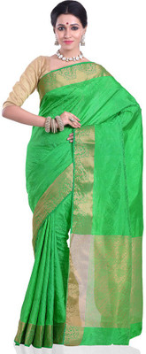 

Meghdoot Woven Fashion Tussar Silk Saree(Green)