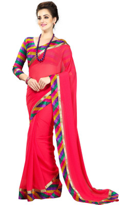 

Jiya Self Design Fashion Georgette Saree(Pink, Multicolor), Multicolor;pink