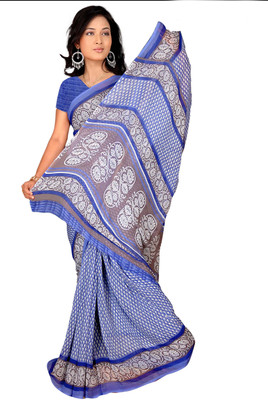 

Vardan Prints Printed Bollywood Synthetic Georgette Saree(Blue)
