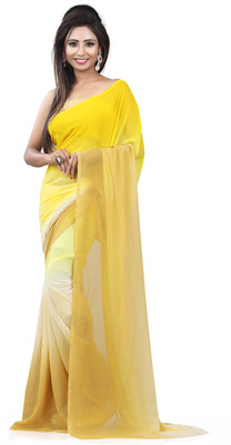 

Parisha Solid Fashion Georgette Saree(Yellow, Beige), Beige;yellow